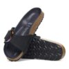 Madrid Big Buckle Cuir Nubuck Noir