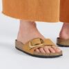 Madrid Big Buckle Cuir nubuck Orange brûlé