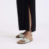Madrid Big Buckle Cuir nubuck Pure Sage