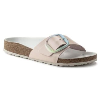 Madrid Big Buckle Cuir Rose Clair