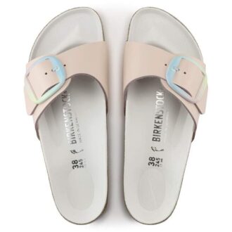 Madrid Big Buckle Cuir Rose Clair