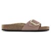 Madrid Big Buckle en cuir nubuck naturel