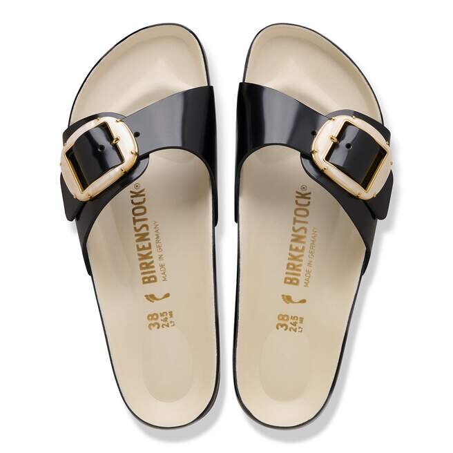 Madrid Big Buckle Pearl Cuir naturel verni Madrid Big Buckle Pearl Cuir naturel verni