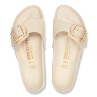 Madrid Big Buckle Pearl Cuir naturel verni
