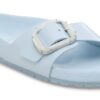 Madrid Big Buckle Pearl Cuir naturel verni