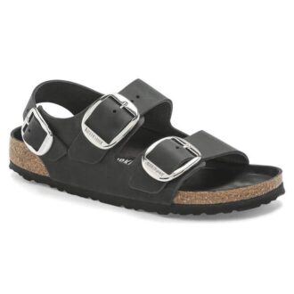 Milano Big Buckle en cuir naturel huilé