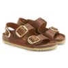 Milano Big Buckle en cuir naturel huilé