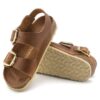 Milano Big Buckle en cuir naturel huilé