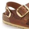 Milano Big Buckle en cuir naturel huilé