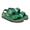 Milano Big Buckle en cuir naturel verni