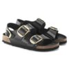 Milano Big Buckle en cuir naturel verni