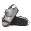 Milano Big Buckle en cuir naturel verni