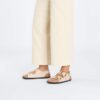 Milano Big Buckle en cuir naturel verni
