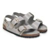 Milano Big Buckle en cuir naturel verni