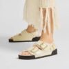 Milano Shearling Cuir naturel-moutonnet Écru brillant Milano Shearling Cuir naturel-moutonnet Écru brillant