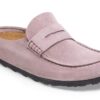 Naples en cuir suédé enveloppé, violet délavé