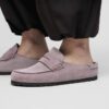 Naples en cuir suédé enveloppé, violet délavé