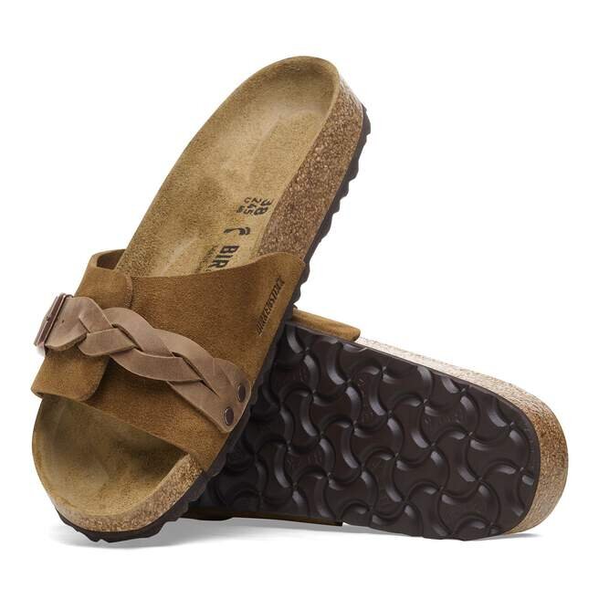 Oita Cuir suédé tressé Mink Oita Cuir suédé tressé Mink