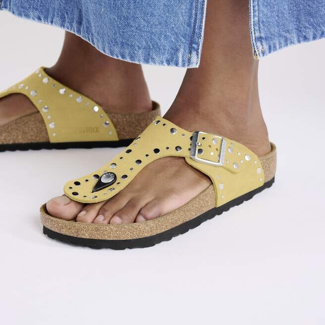 Rivets Gizeh Cuir suédé Ocre Rivets Gizeh Cuir suédé Ocre
