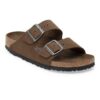 Soft Footbed Arizona en cuir suédé, teinte Dark Tea
