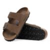 Soft Footbed Arizona en cuir suédé, teinte Dark Tea