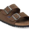 Soft Footbed Arizona en cuir suédé, teinte Dark Tea
