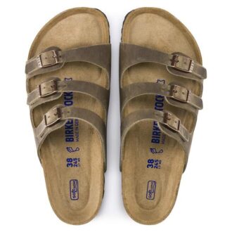 Soft Footbed Florida en cuir huilé marron tabac