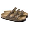 Soft Footbed Florida en cuir huilé marron tabac