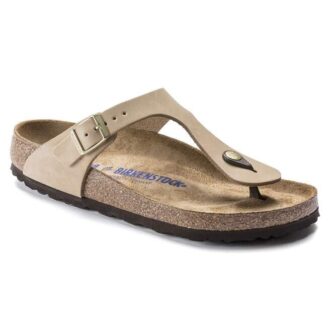 Soft Footbed Gizeh en cuir nubuck