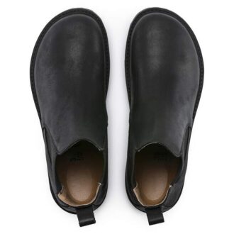 Stalon en cuir nubuck noir