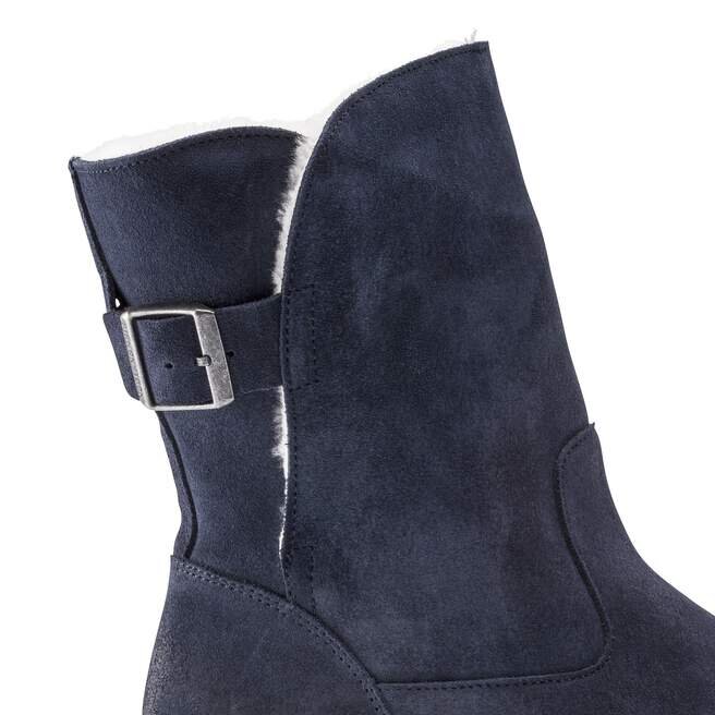 Uppsala en cuir suédé et peau de mouton bleu marine Uppsala en cuir suédé et peau de mouton bleu marine