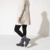 Uppsala en cuir suédé et peau de mouton Graphite
