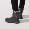 Uppsala en cuir suédé et peau de mouton Graphite