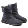 Uppsala en cuir suédé et peau de mouton Graphite