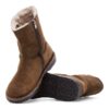 Uppsala Zip en cuir suédé et peau de mouton