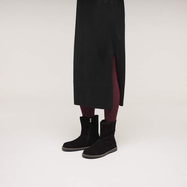 Uppsala Zip en cuir suédé et peau de mouton Uppsala Zip en cuir suédé et peau de mouton