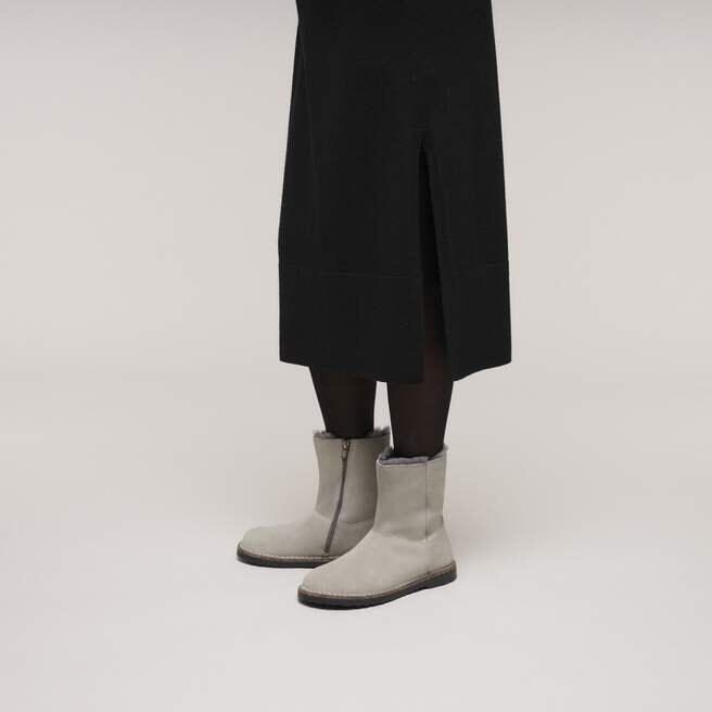 Uppsala Zip en cuir suédé et peau de mouton Uppsala Zip en cuir suédé et peau de mouton